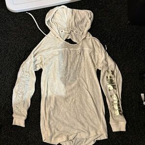 Pink Victoria’s Secret extra small light hoodie, backless